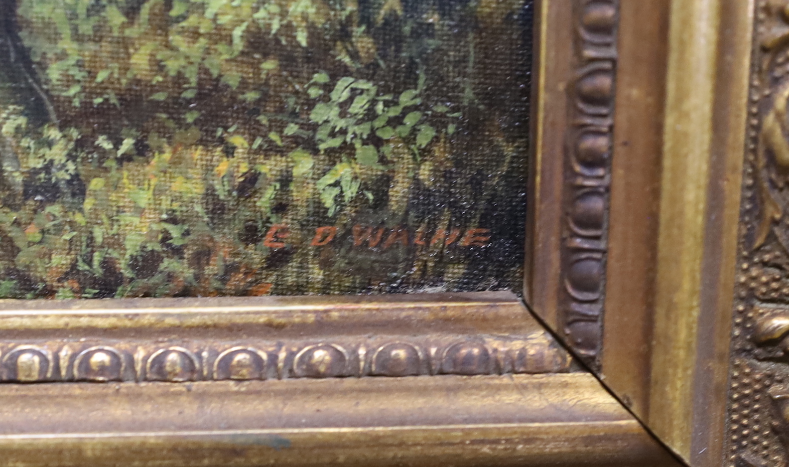 20th century English School, oil on canvas, Gypsy encampment, indistinctly signed, 34 x 26cm